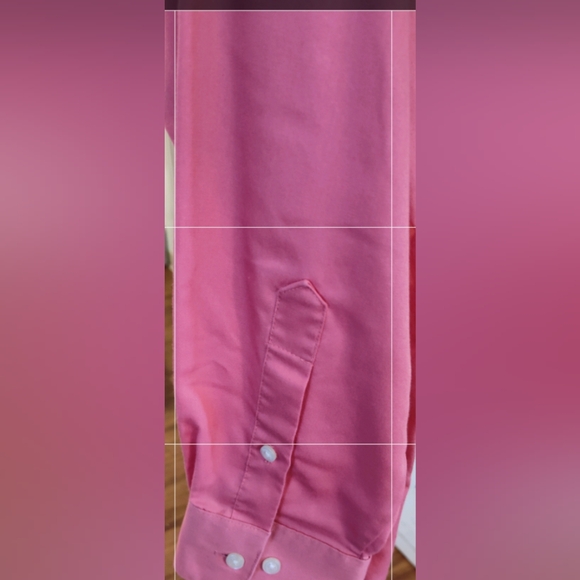 Van Heusen Men's Coral Dress Shirt 16 Long Sleeve 32/ 33 Button Down Collar TIE - Picture 5 of 10